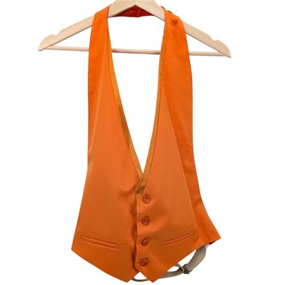 Bright Orange 5-Piece Tuxedo Suit Medium | Statement Dopamine Prom Wedding Party - Picture 14 of 16